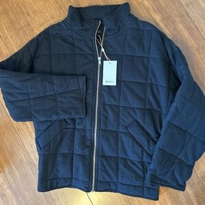 NWT Quince quilted black jacket size small